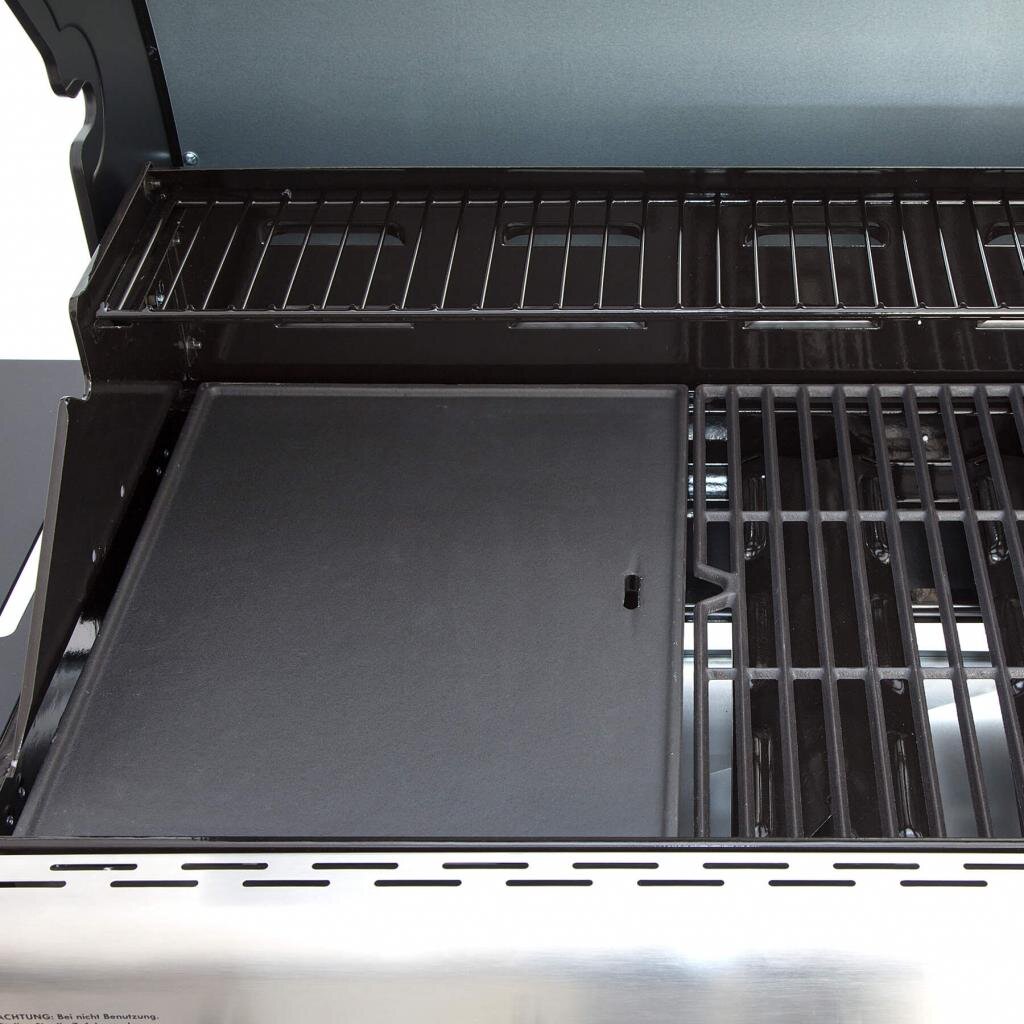 Gusseiserne Grillplatte 30x46 cm mit Ablauföffnung für Allgrill Modelle CHEF-S/M/XL, Extrem, Ultra, Outdoorküche – Ansicht 3