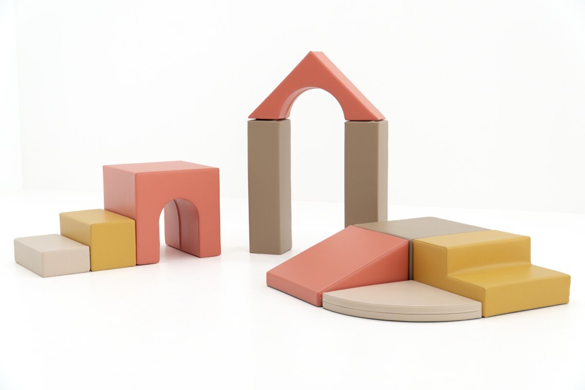 IGLU Baby Gym Creativity Softbaustein-Set Pastel Fries – Schaumstoffbausteine für kreatives Spielen – Ansicht 2