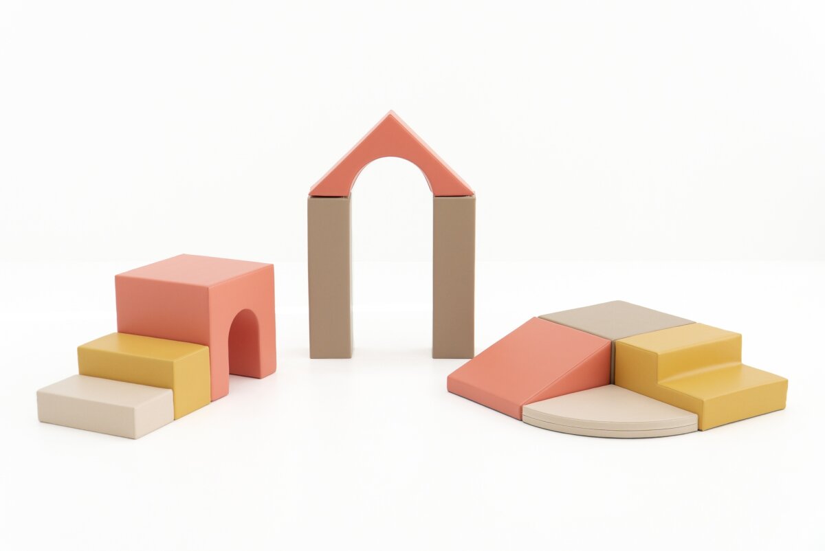 IGLU Baby Gym Creativity Softbaustein-Set Pastel Fries – Schaumstoffbausteine für kreatives Spielen – Ansicht 3