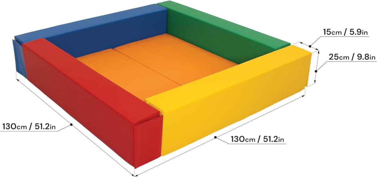 IGLU Bällebad Mehrfarbig mit Bällen in den Farben Grün/Rot/Gelb/Blau – Ansicht 2