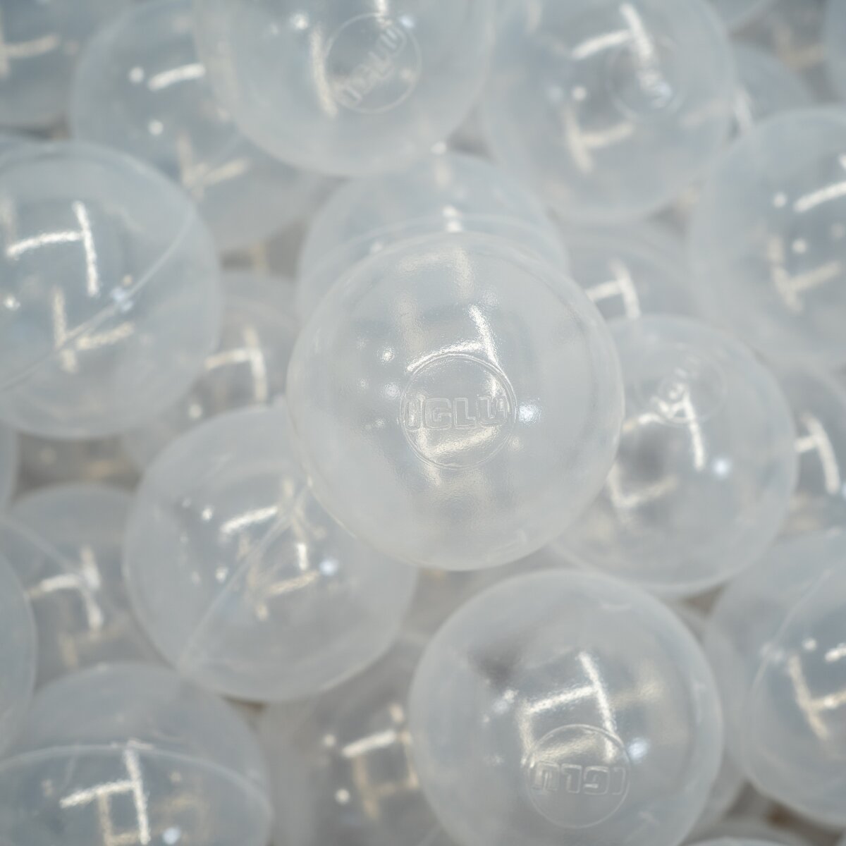 IGLU Ball Pit Balls Transparent – weiche strapazierfähige Bällebad-Bälle in hellen Pastellfarben – Ansicht 2