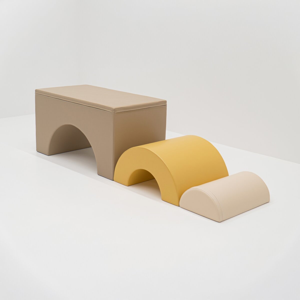 IGLU Rainbow Bridge Softbaustein-Set Beige Honey – weiche Kletterbausteine für aktives Spielen – Ansicht 4