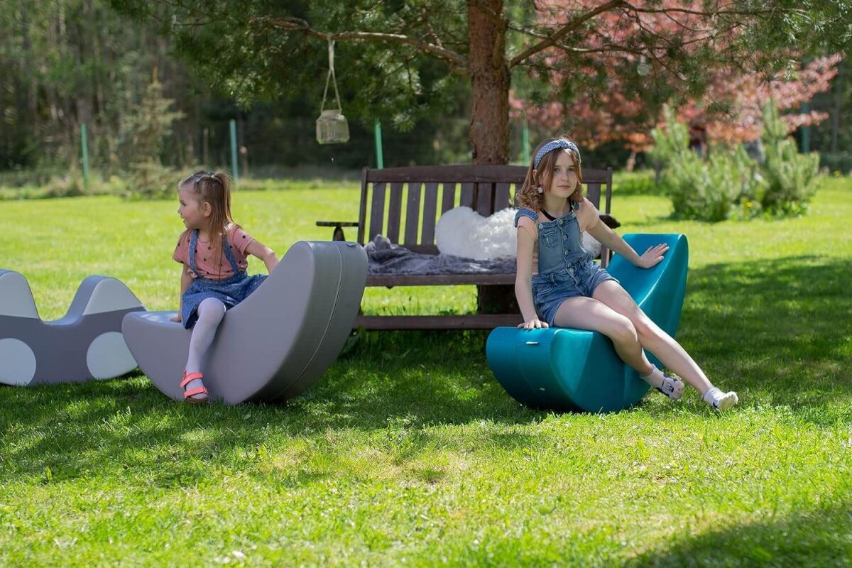 IGLU Rocker Banana (grey) Softbausteine Schaukelpferd Banane – Schaukeltier für Kinder & Babys – Ansicht 3