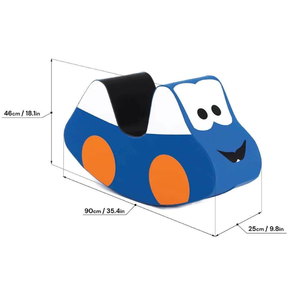 IGLU Rocker Car Kinderschaukel/Wippe aus Schaumstoff im Auto Design in Blau für Kinder – Ansicht 4
