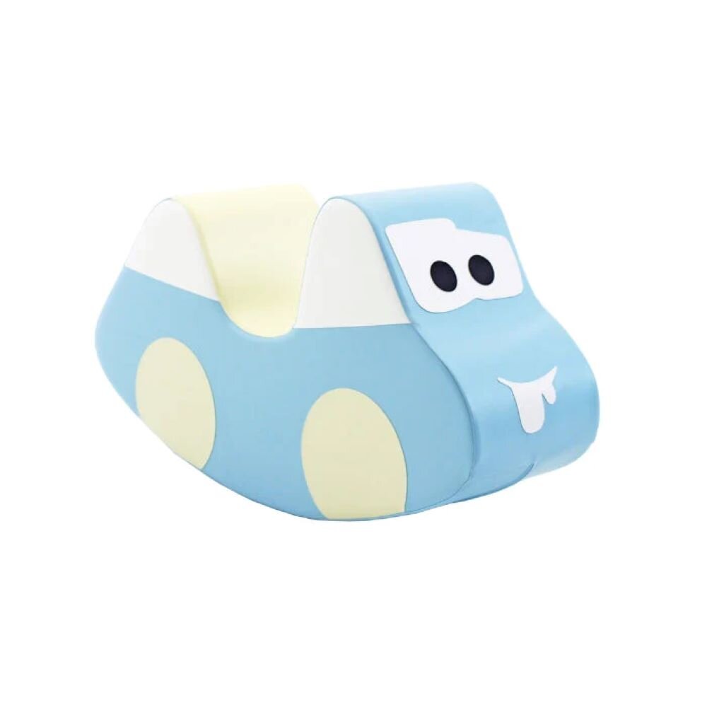 IGLU Rocker Car Kinderschaukel/Wippe aus Schaumstoff im Auto Design in hellem Pastell-Blau für Kinder