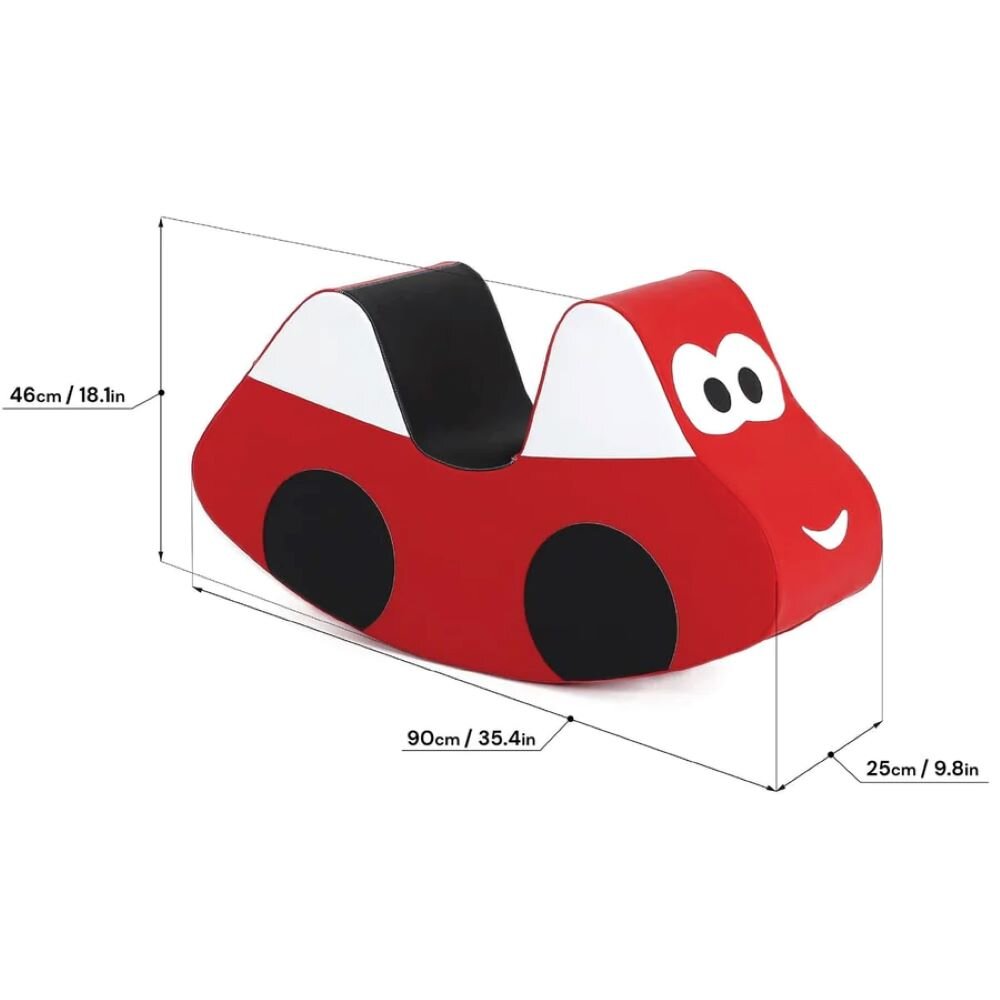 IGLU Rocker Car Kinderschaukel/Wippe aus Schaumstoff im Auto Design in Rot für Kinder – Ansicht 4