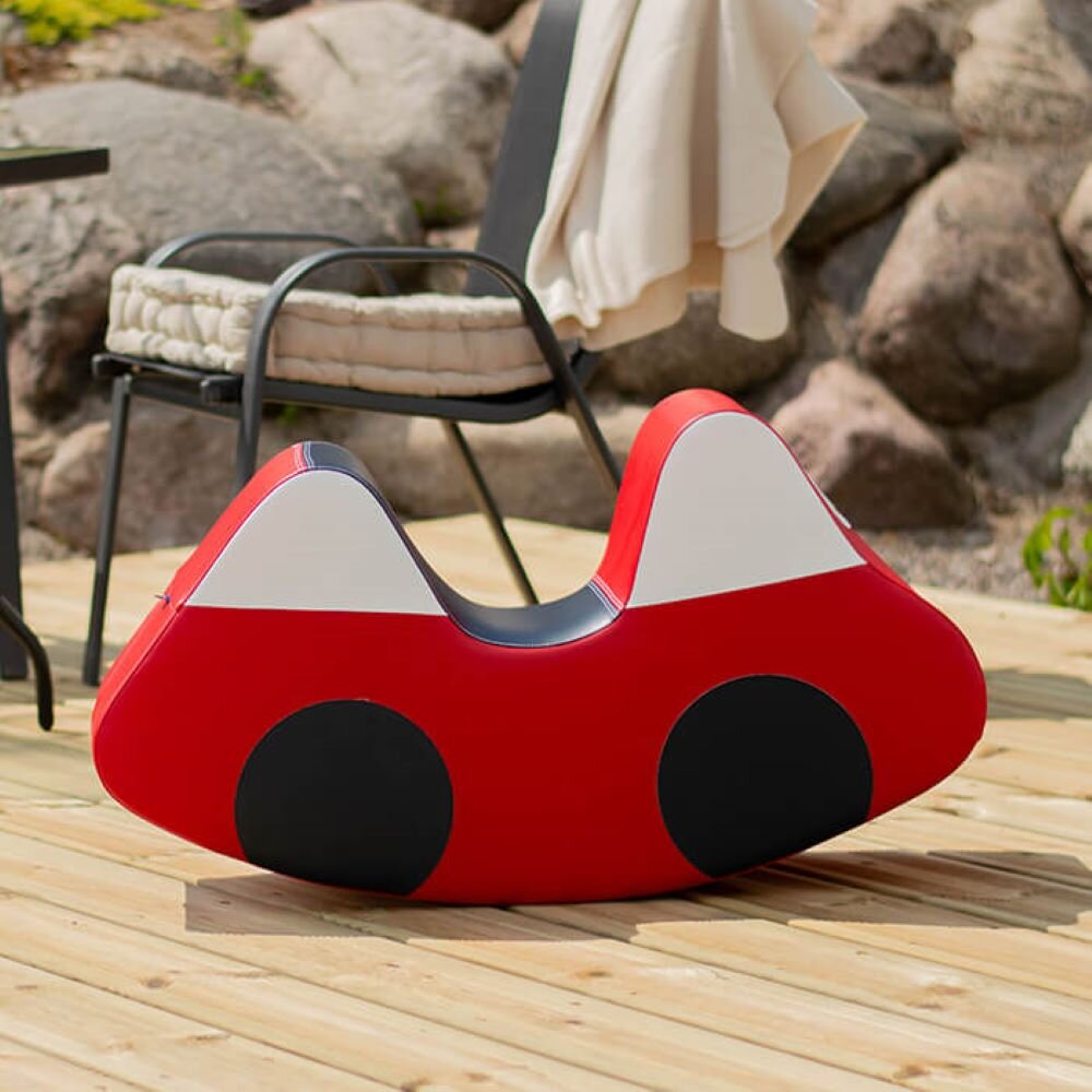 IGLU Rocker Car Kinderschaukel/Wippe aus Schaumstoff im Auto Design in Rot für Kinder – Ansicht 5