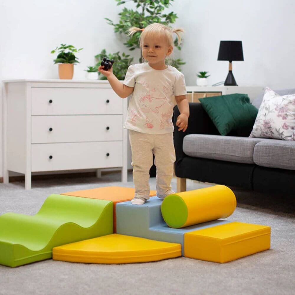 IGLU SET 28 Explorer - Helle Farben - Bunte Schaumstoff-Klettermodule/Bausteine für Kinder – Ansicht 3