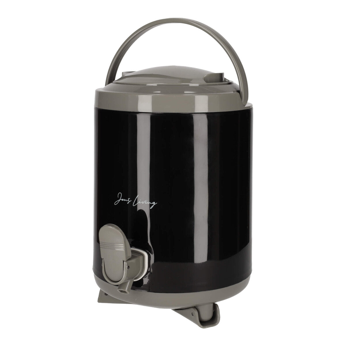 JENS Living Saftspender Set mit 4 Bechern & Ständer - Schwarz - 4L Getränkespender für Party, Garten & Buffet | – Ansicht 7