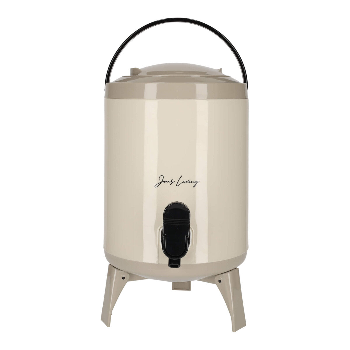 JENS Living Saftspender Set mit 4 Bechern & Ständer - Taupe - 4L Getränkespender für Party, Garten & Buffet | – Ansicht 6