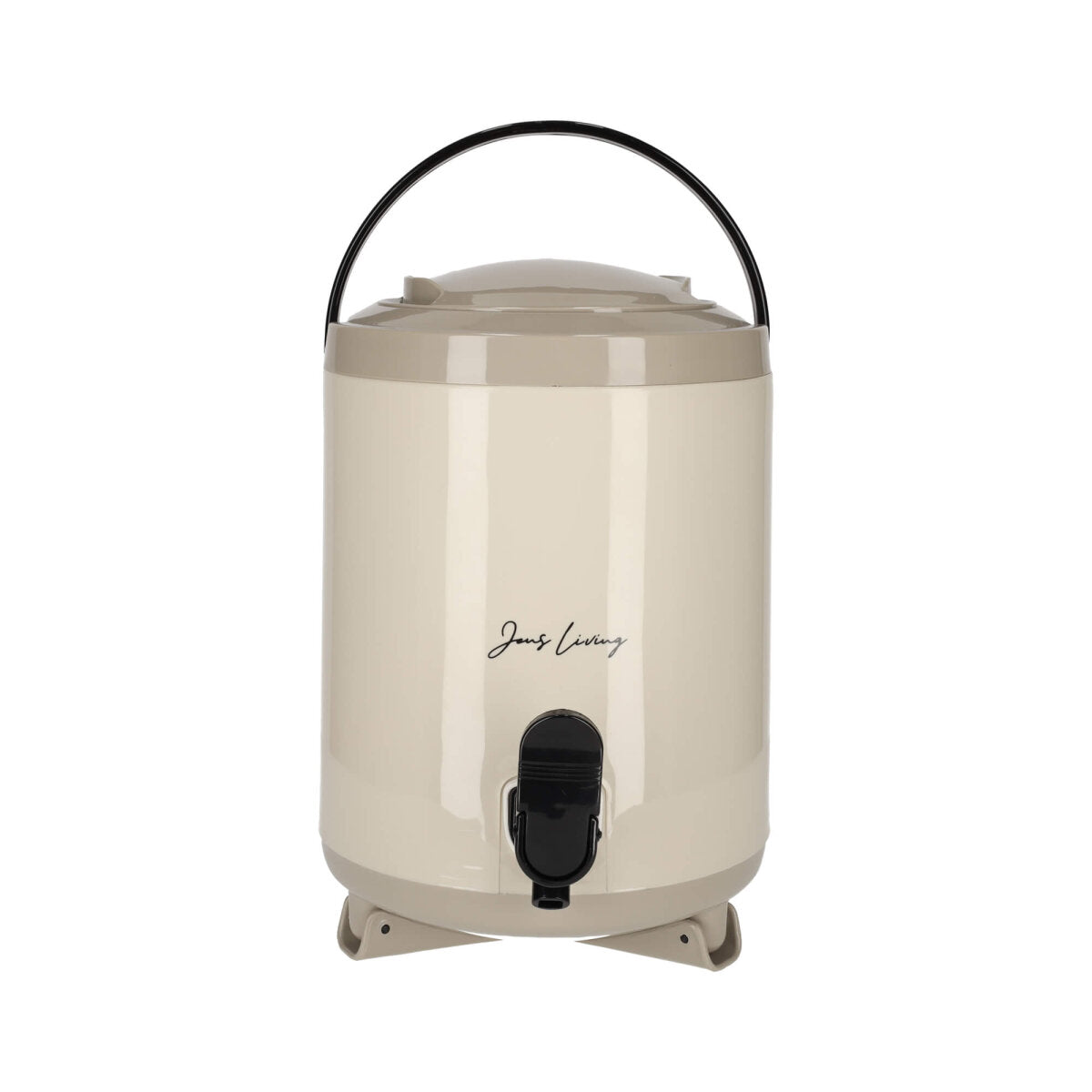 JENS Living Saftspender Set mit 4 Bechern & Ständer - Taupe - 4L Getränkespender für Party, Garten & Buffet | – Ansicht 8