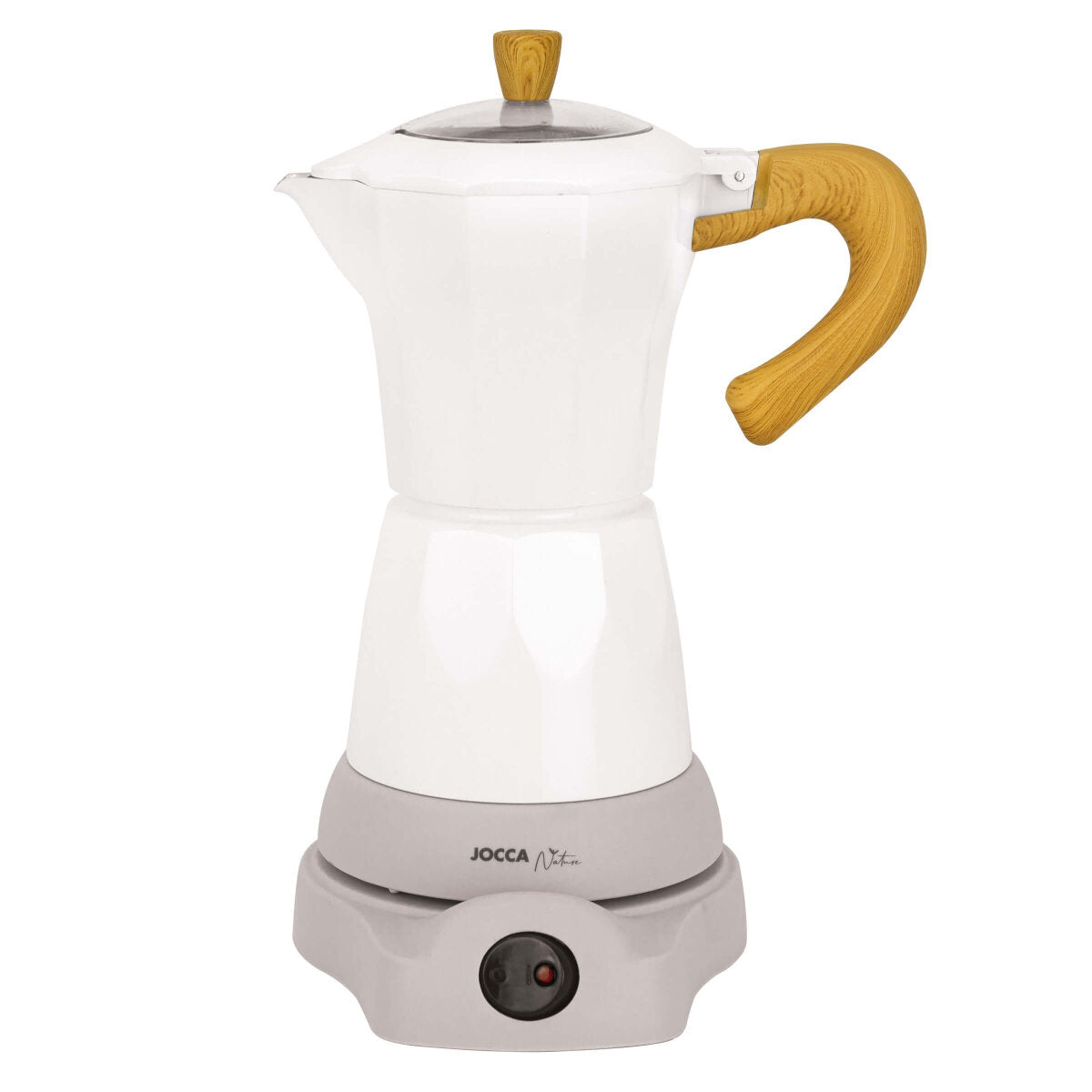 Jocca elektrische Espresso Kaffeemaschine in weiß Nature Line für bis zu 6 Tassen mit 360° drehbarem Kopf – Ansicht 2