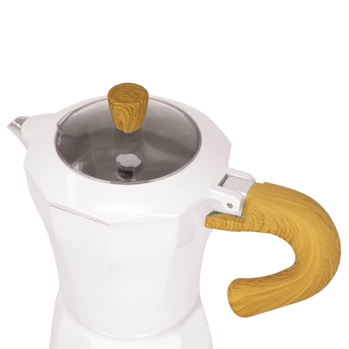 Jocca elektrische Espresso Kaffeemaschine in weiß Nature Line für bis zu 6 Tassen mit 360° drehbarem Kopf – Ansicht 4