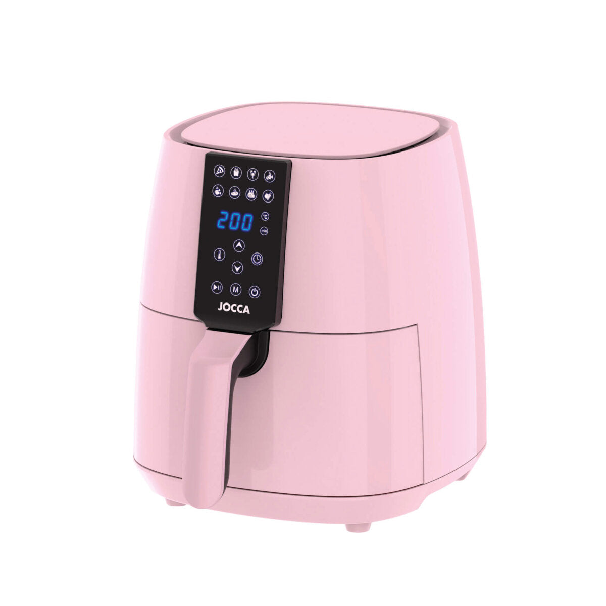 Jocca Heißluftfritteuse 3,8L 1450W Airfryer LED Touch 8 Programme fettarm Rosa – Ansicht 2