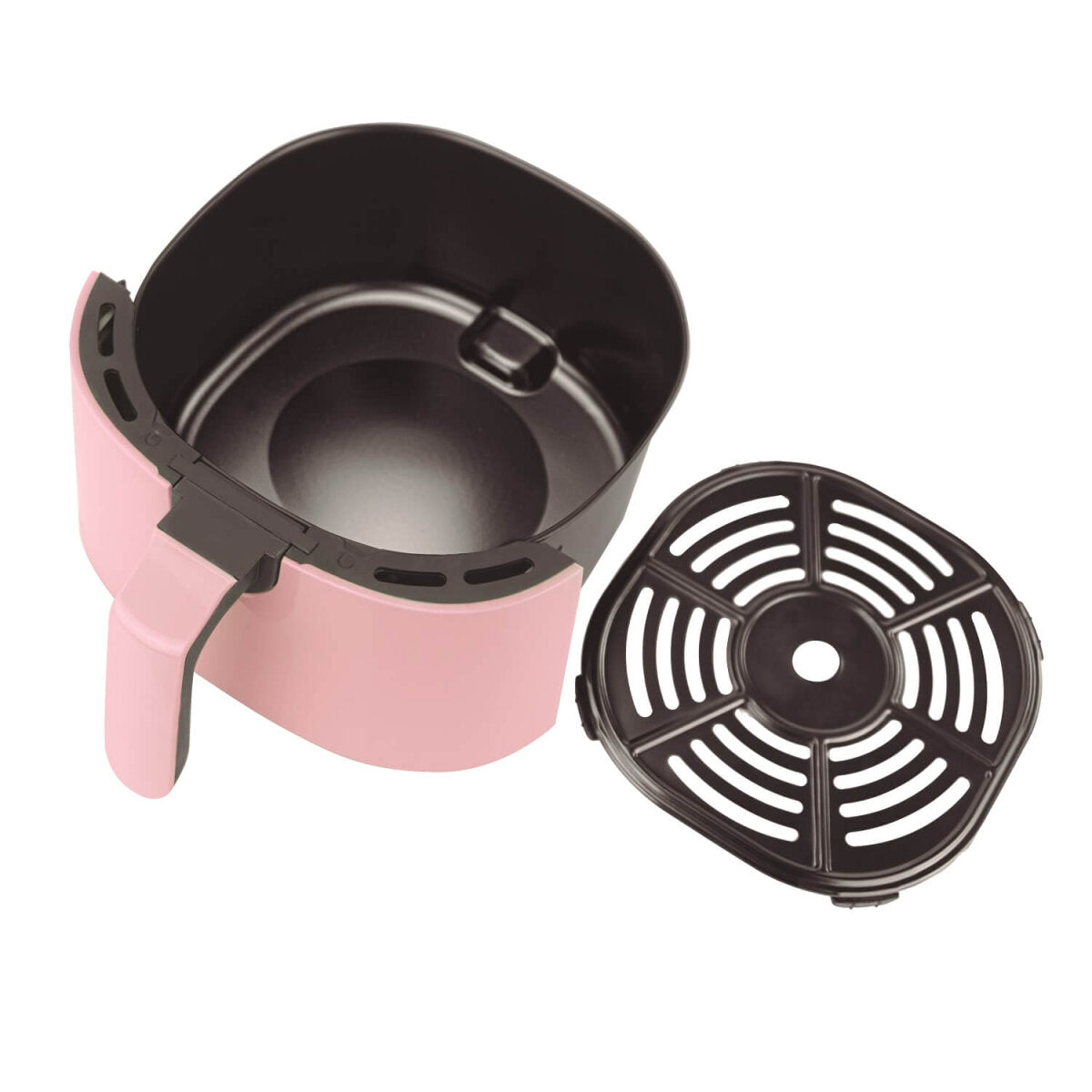 Jocca Heißluftfritteuse 3,8L 1450W Airfryer LED Touch 8 Programme fettarm Rosa – Ansicht 4