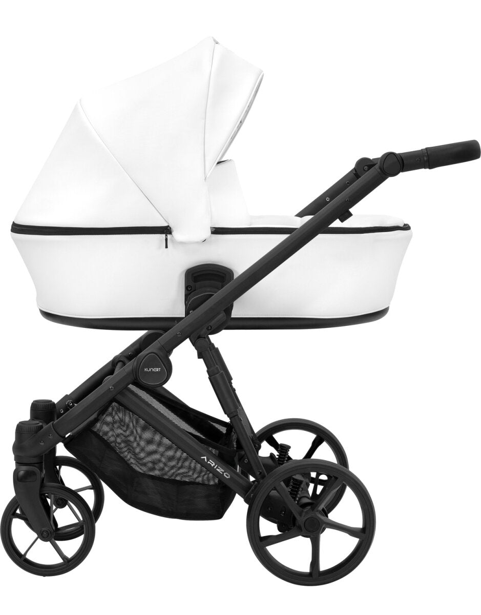 Kunert Arizo 2in1 Öko-Leder Kinderwagen in Weiß – Umweltfreundlich und komfortabel – Ansicht 2