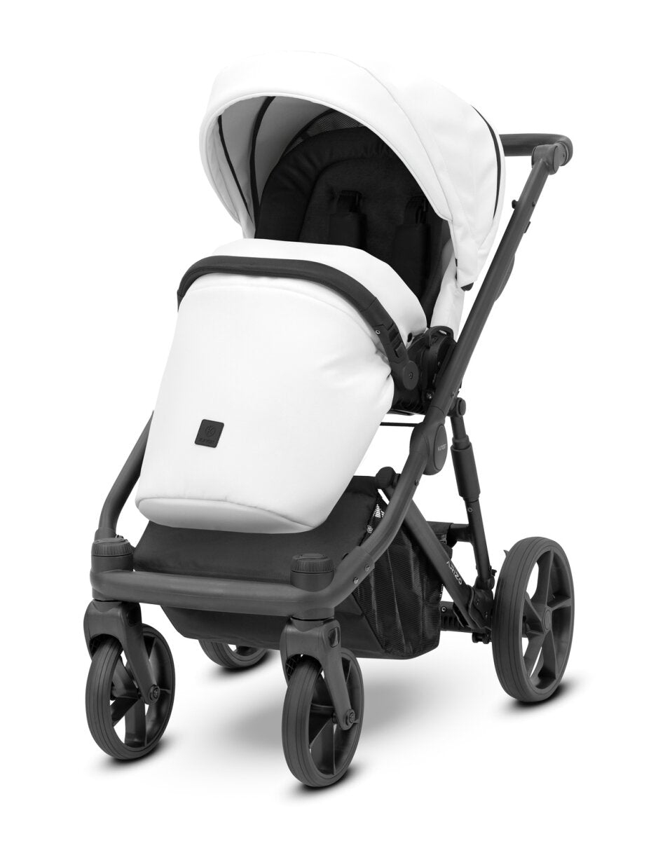 Kunert Arizo 2in1 Öko-Leder Kinderwagen in Weiß – Umweltfreundlich und komfortabel – Ansicht 3