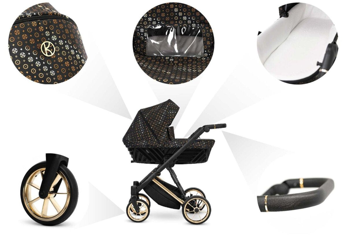 Kunert IVENTO 2in1 Kinderwagen in Schwarz mit schwarzem Rahmen – Ansicht 5