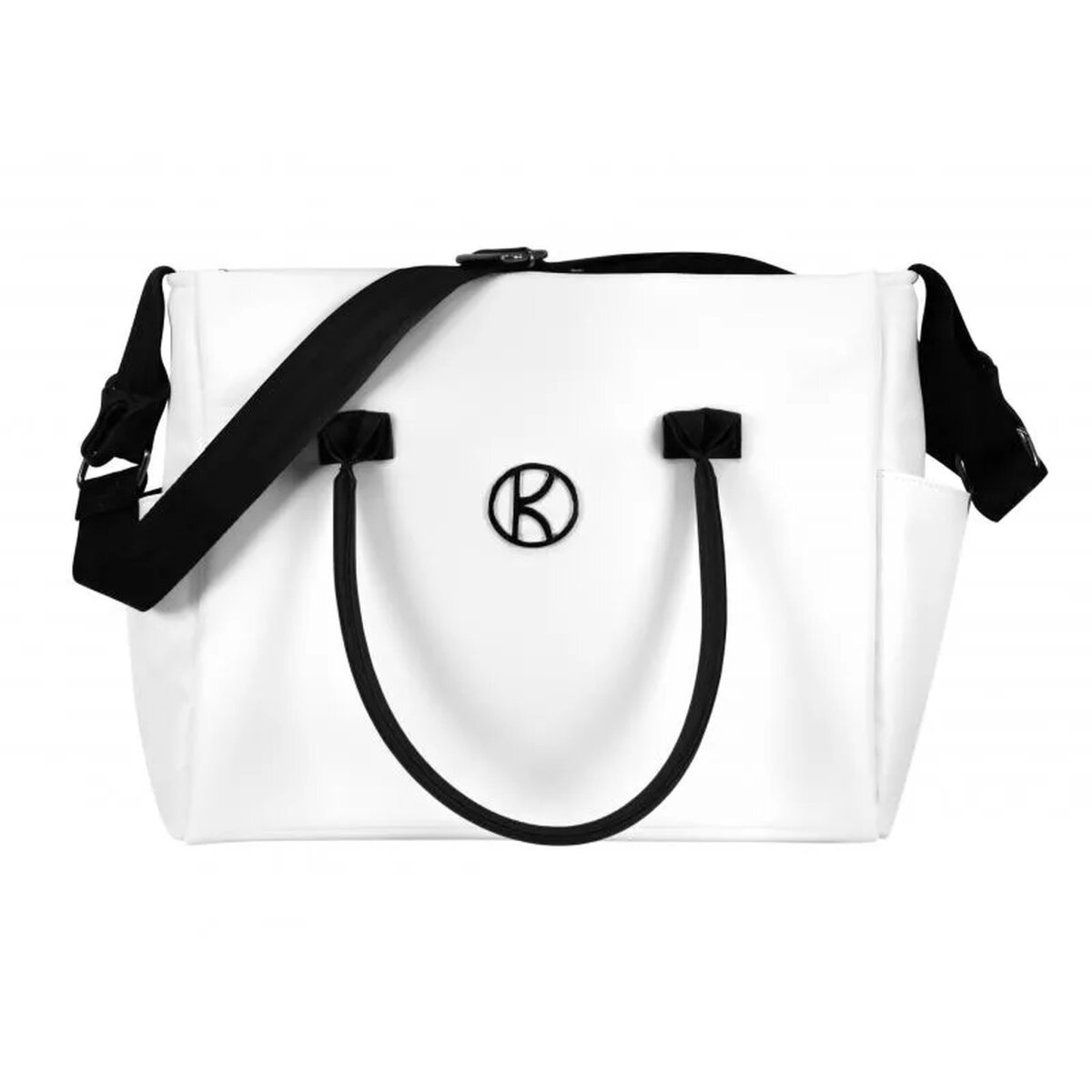 Kunert Ivento Glam 3in1 Öko-Leder Kinderwagen in Weiß mit goldenem Rahmen – Ansicht 4
