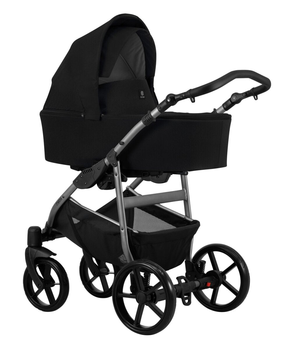 Kunert MATA 2in1 Kinderwagen in Schwarz mit Graphit Rahmen – Sicherer und komfortabler Babywagen – Ansicht 2