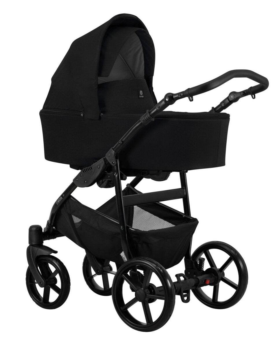 Kunert MATA 2in1 Kinderwagen in Schwarz – Vielseitiger Babywagen mit Tragetasche und Sportsitz – Ansicht 2