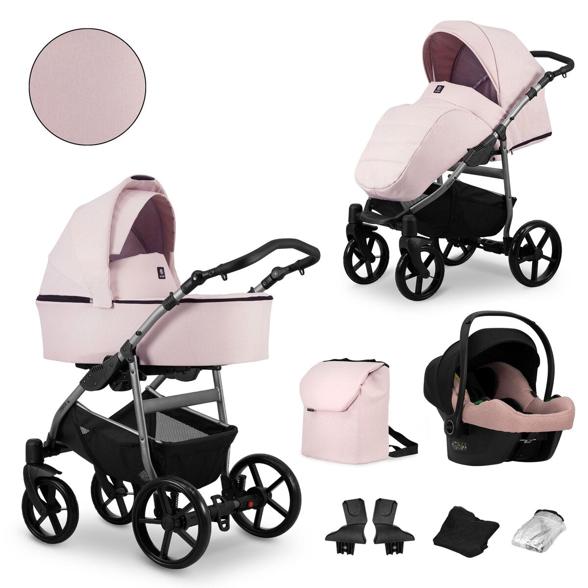 Kunert MATA 3in1 in Pink – Sicherer und komfortabler Babywagen