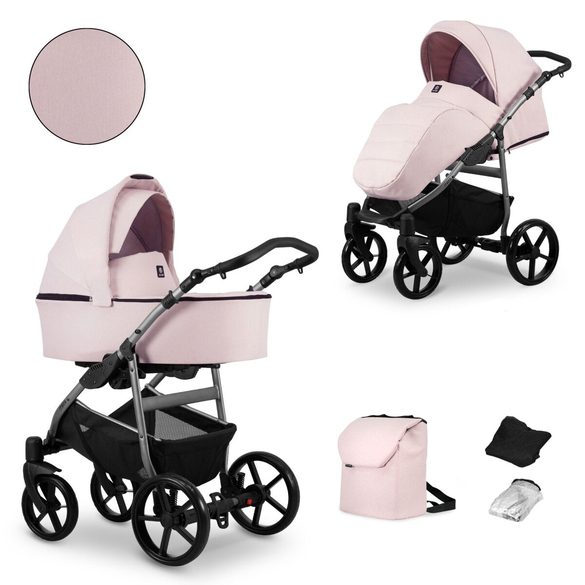 Kunert MATA 3in1 in Pink – Sicherer und komfortabler Babywagen – Ansicht 2
