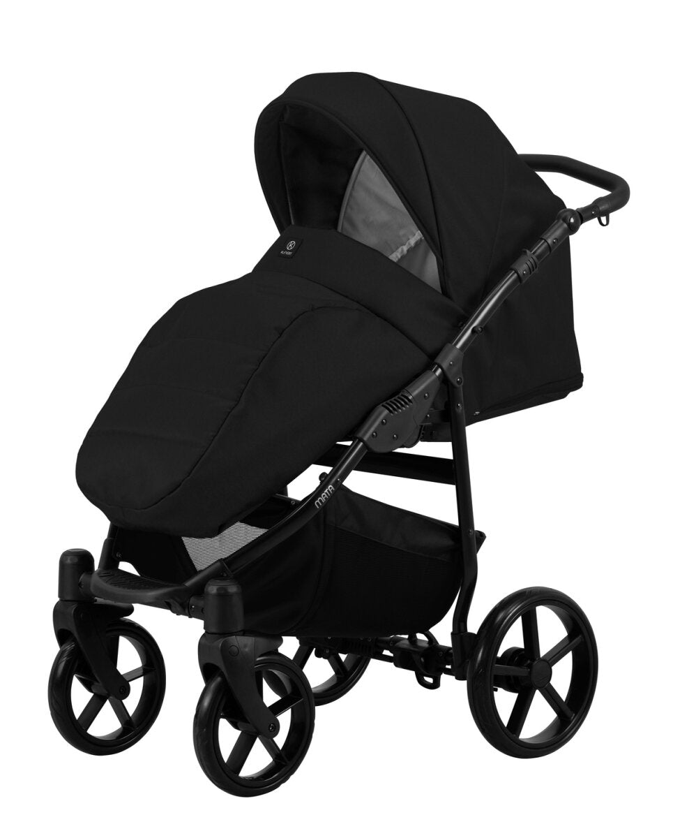 Kunert MATA 3in1 Kinderwagen in Schwarz – Vielseitiger Babywagen mit Tragetasche, Sportsitz und Autositz – Ansicht 5