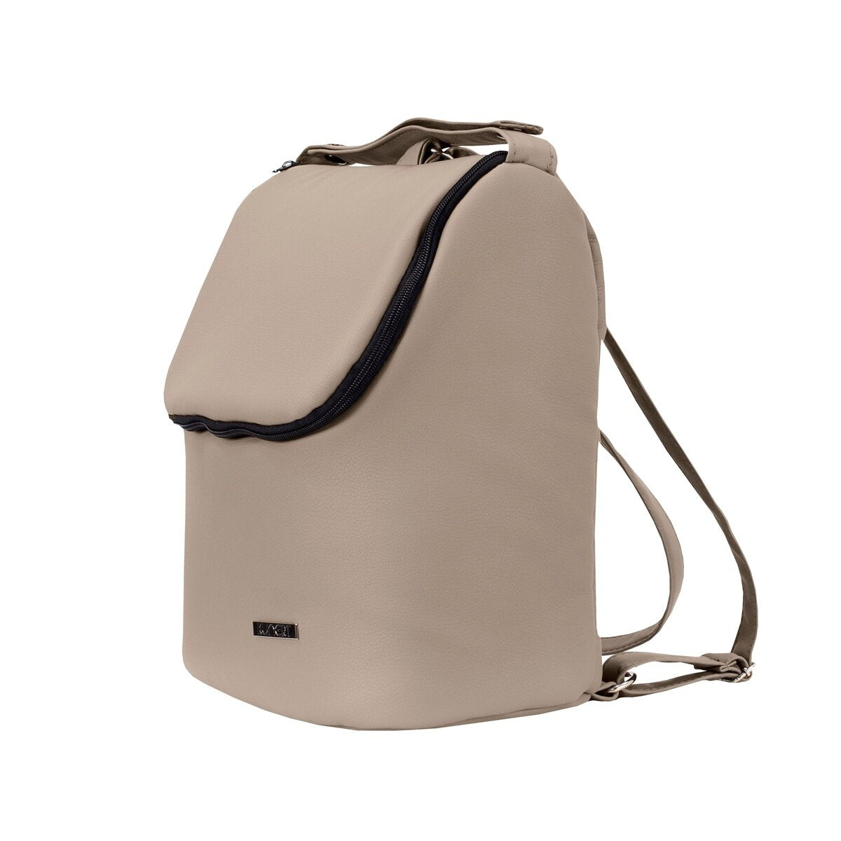 Kunert Romantic 3-in-1 Öko-Leder Kinderwagen in Braun/Cappucino mit Cosmo Autositz und schwarzem Rahmen – Ansicht 2