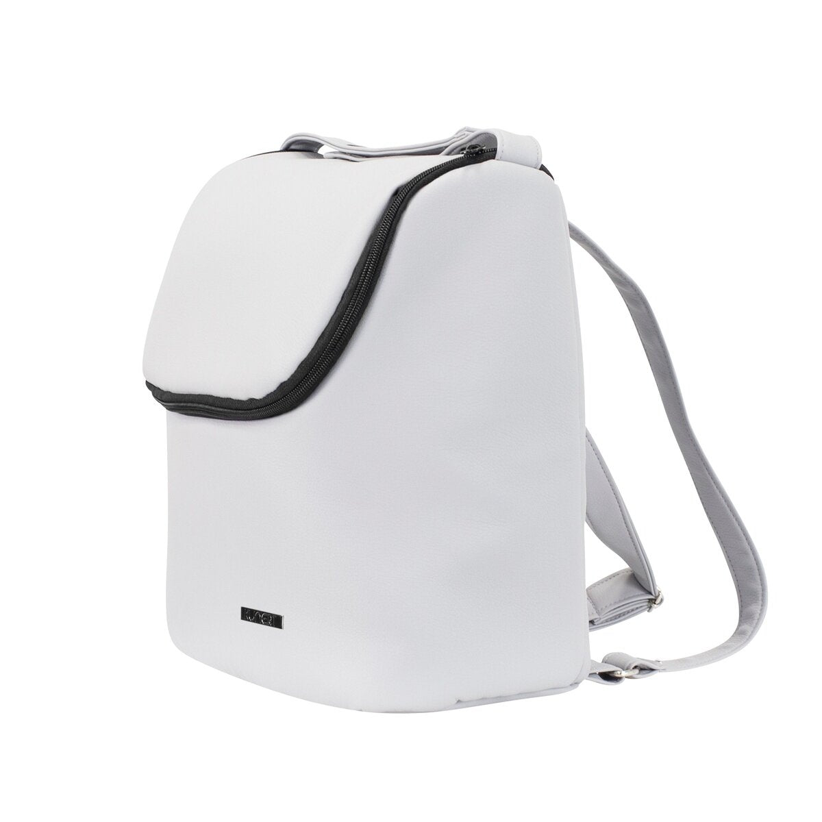 Kunert Romantic 3-in-1 Öko-Leder Kinderwagen in Silber mit Cosmo Autositz, Luftreifen und schwarzem Rahmen – Ansicht 3