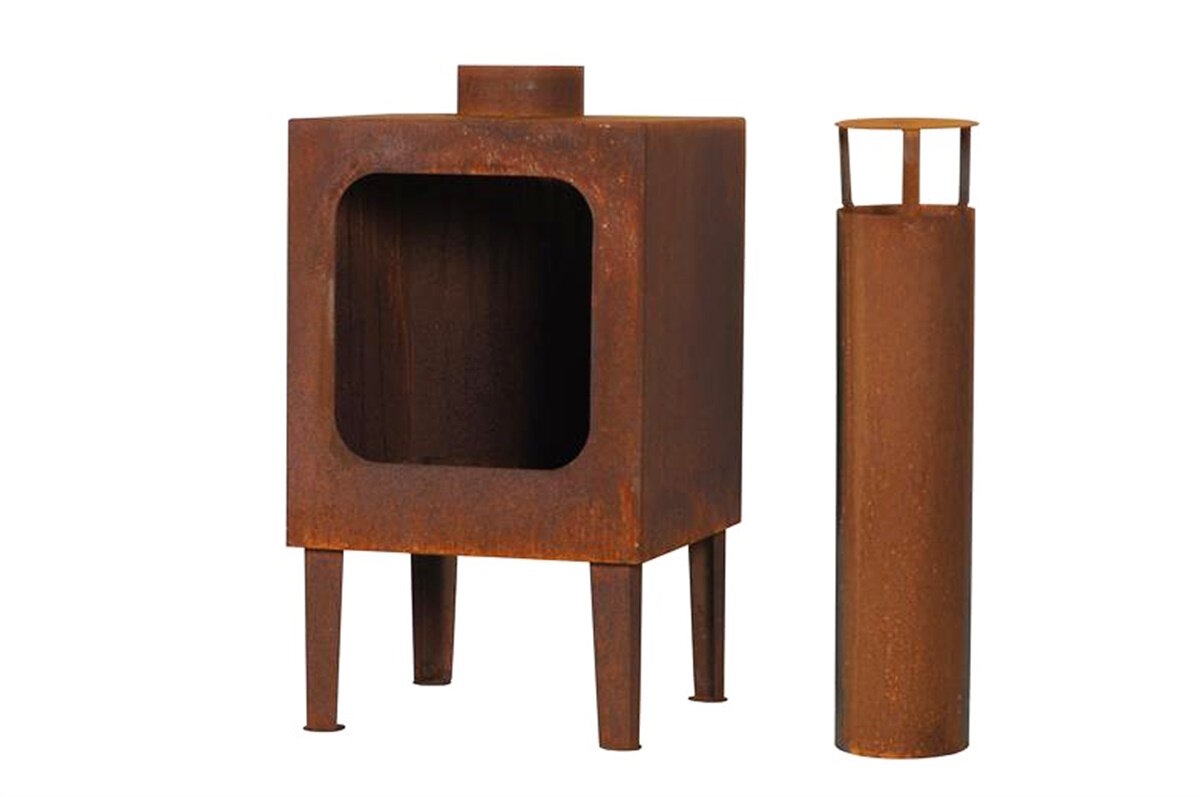 Markone Gartenkamin 200-3 (Rost): 35 x 35 x 115 cm – Ansicht 3