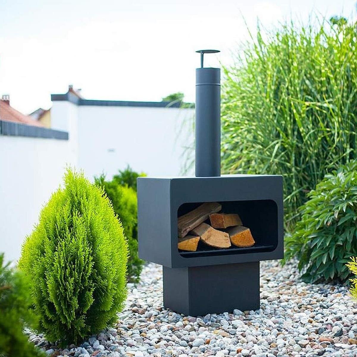 Markone Gartenkamin 201-2 (Lackiert): 56 x 40 x 115 cm – Ansicht 3