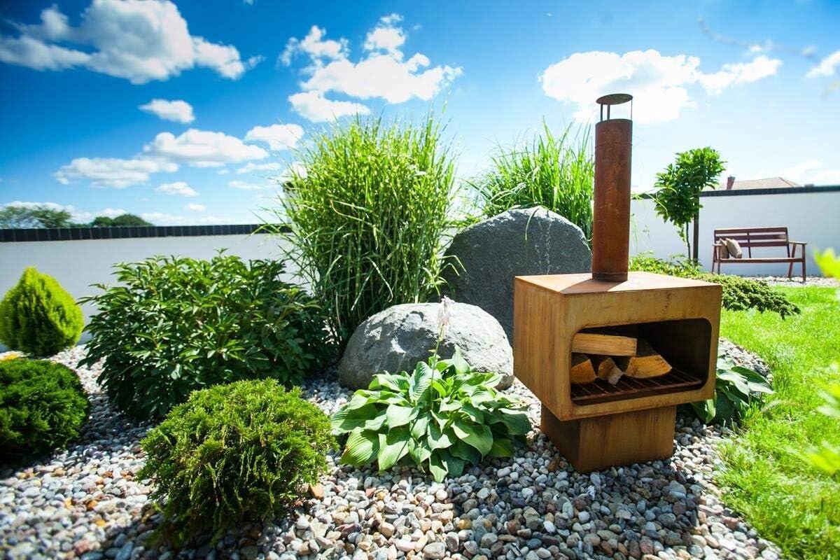 Markone Gartenkamin 201-3 (Rost): 56 x 40 x 115 cm – Ansicht 3