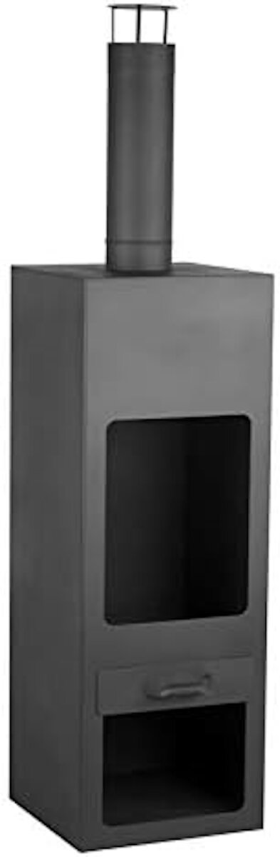 Markone Gartenkamin 204-3 (Rost): 40 x 40 x 185 cm – Ansicht 3