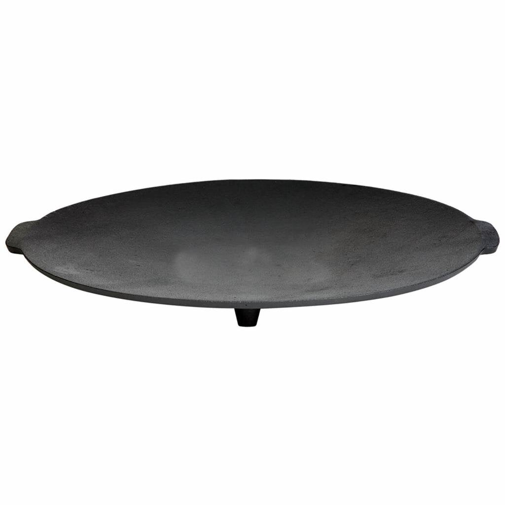 Massive Gussschale Ø 45 cm, 4 cm tief, 23 cm hoch, mit abnehmbaren Füßen: Robuste Gusseisen Feuerschale für – Ansicht 2