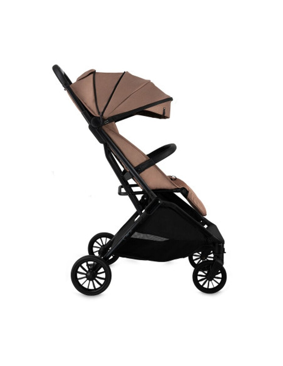 MoMi ANDREA Kinderwagen in Beige mit automatischem Klappmechanismus – Ansicht 2