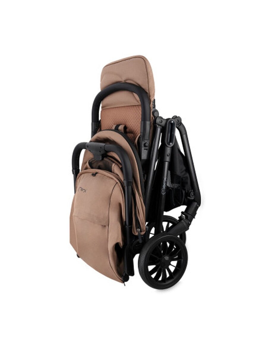 MoMi ANDREA Kinderwagen in Beige mit automatischem Klappmechanismus – Ansicht 4