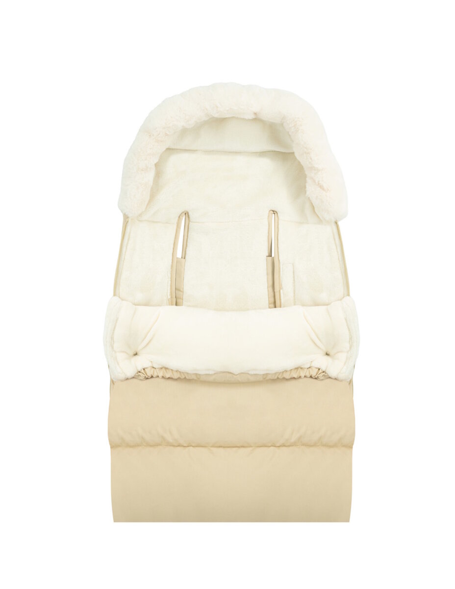 MoMi SARDI 2in1 Fußsack Beige für Kinderwagen, Buggy & Schlitten – Ansicht 2