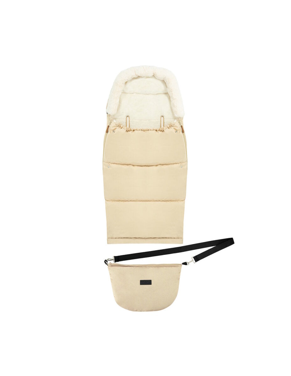 MoMi SARDI 2in1 Fußsack Beige für Kinderwagen, Buggy & Schlitten – Ansicht 8