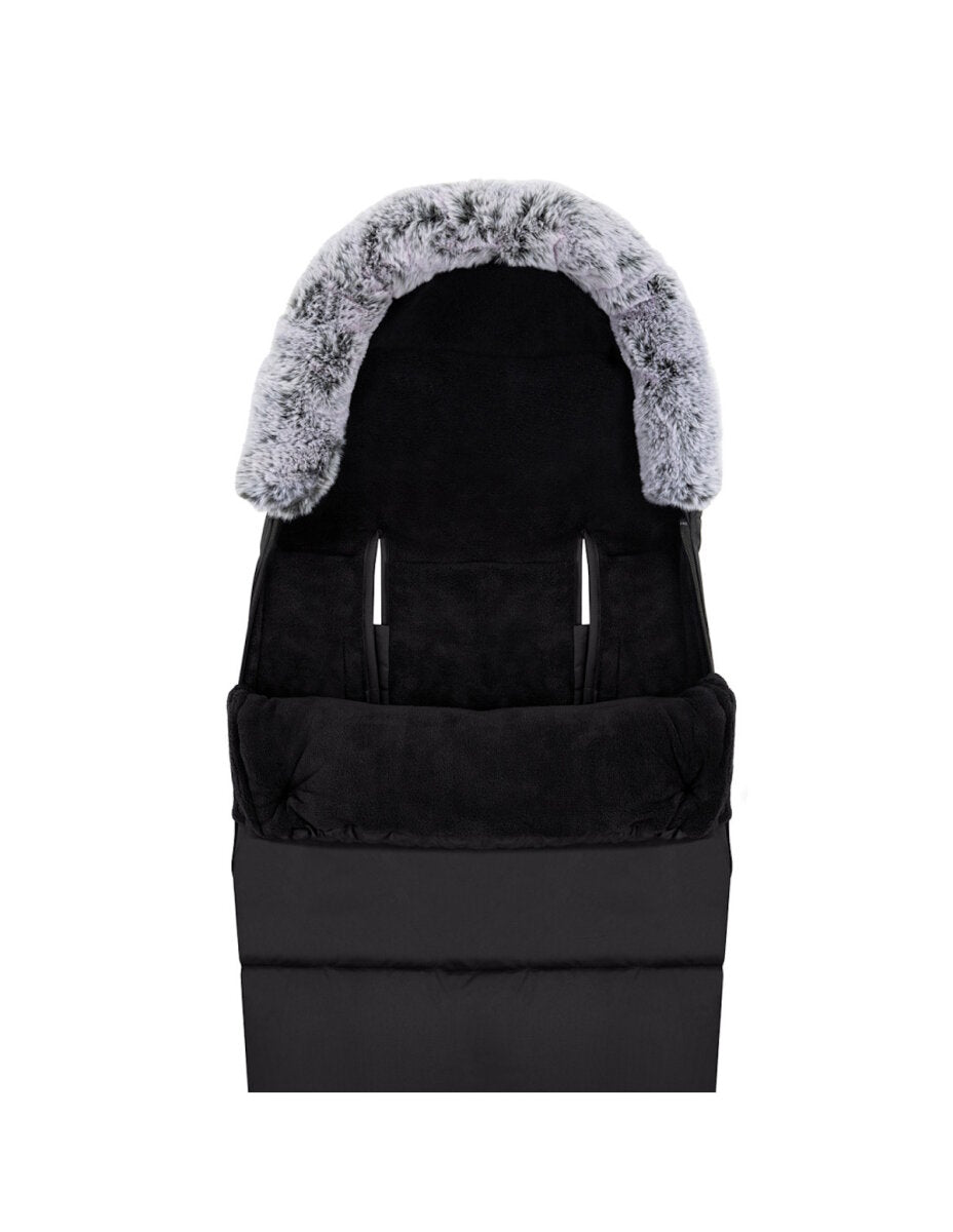 MoMi SARDI 2in1 Fußsack Schwarz für Kinderwagen, Buggy & Schlitten – Ansicht 3