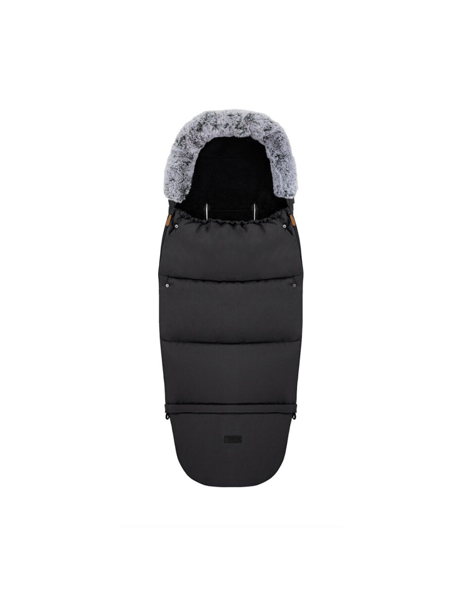MoMi SARDI 2in1 Fußsack Schwarz für Kinderwagen, Buggy & Schlitten – Ansicht 4