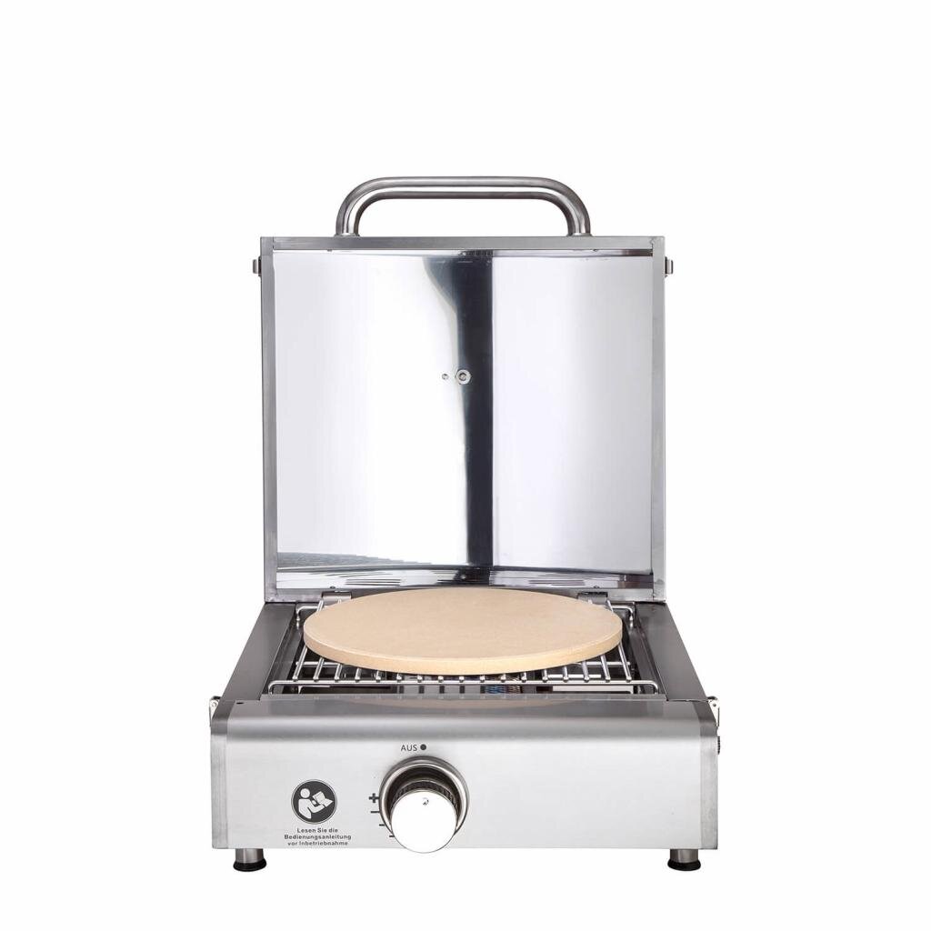 Multi-Kulti®: Portabler Gasgrill mit Steakzone®-Keramikbrenner, 42x51x25 cm, Edelstahl, Zubehör, Zündsicherung – Ansicht 7