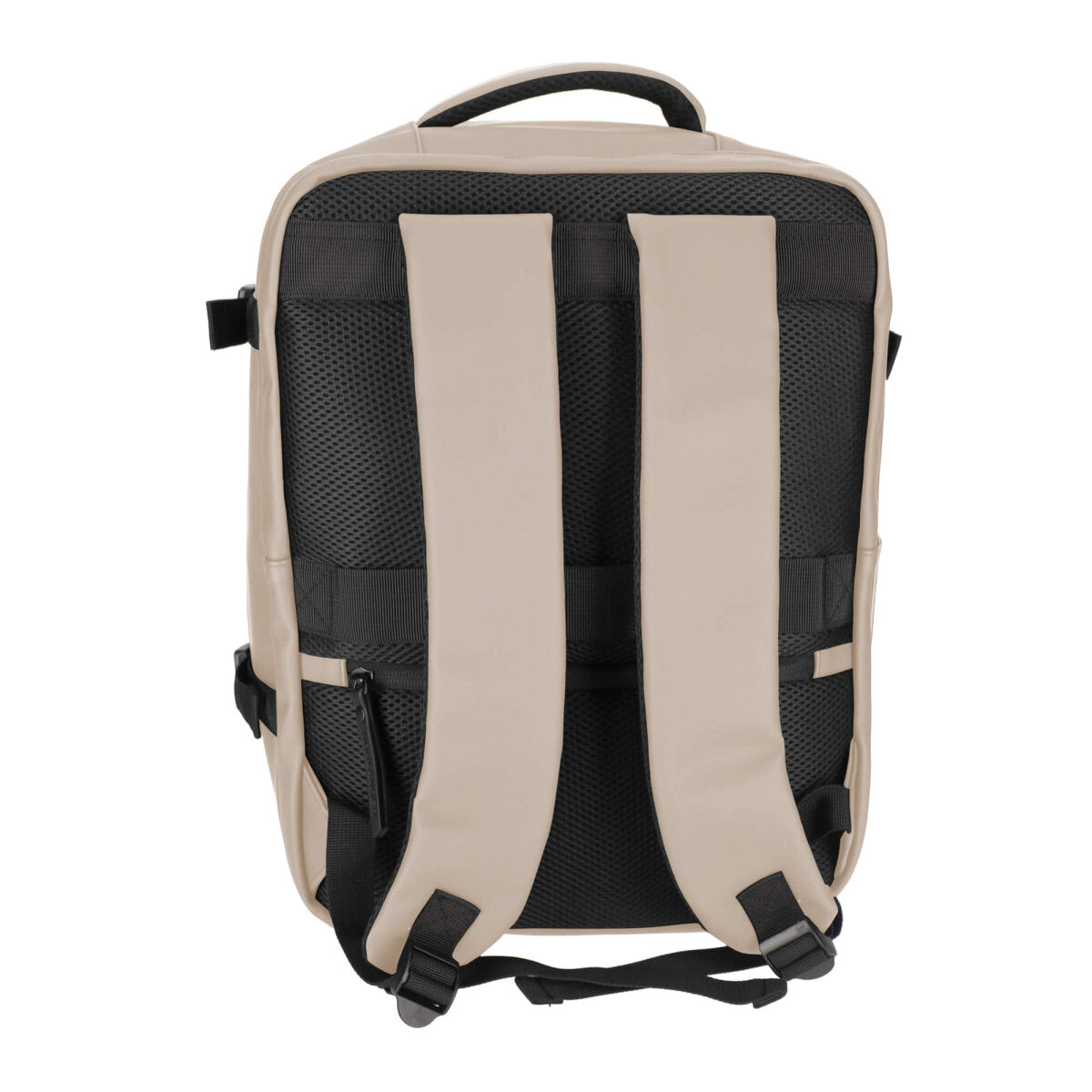 Norländer Vegan Leder Handgepäck Rucksack 40x30x20 cm – Underseater mit 15,6" Laptopfach & 20L Volumen – Beige – Ansicht 6