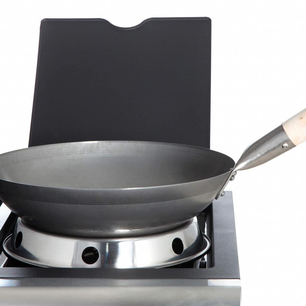 Original chinesischer Wok Ø 33 cm mit Holzgriff und Edelstahl-Wokring - stabiler Stand - passend für ALL'GRILL – Ansicht 3