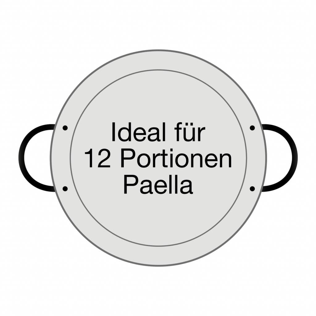 Original spanische Paelle Pfanne Typ 'Valencia' - leicht, Ø 46 cm, polierter Stahl, robust und preiswert: Ideal – Ansicht 4