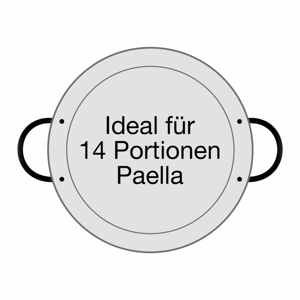 Original spanische Paelle Pfanne Typ 'Valencia' - leicht, Ø 50 cm, polierter Stahl, robust und preiswert: Ideal – Ansicht 4