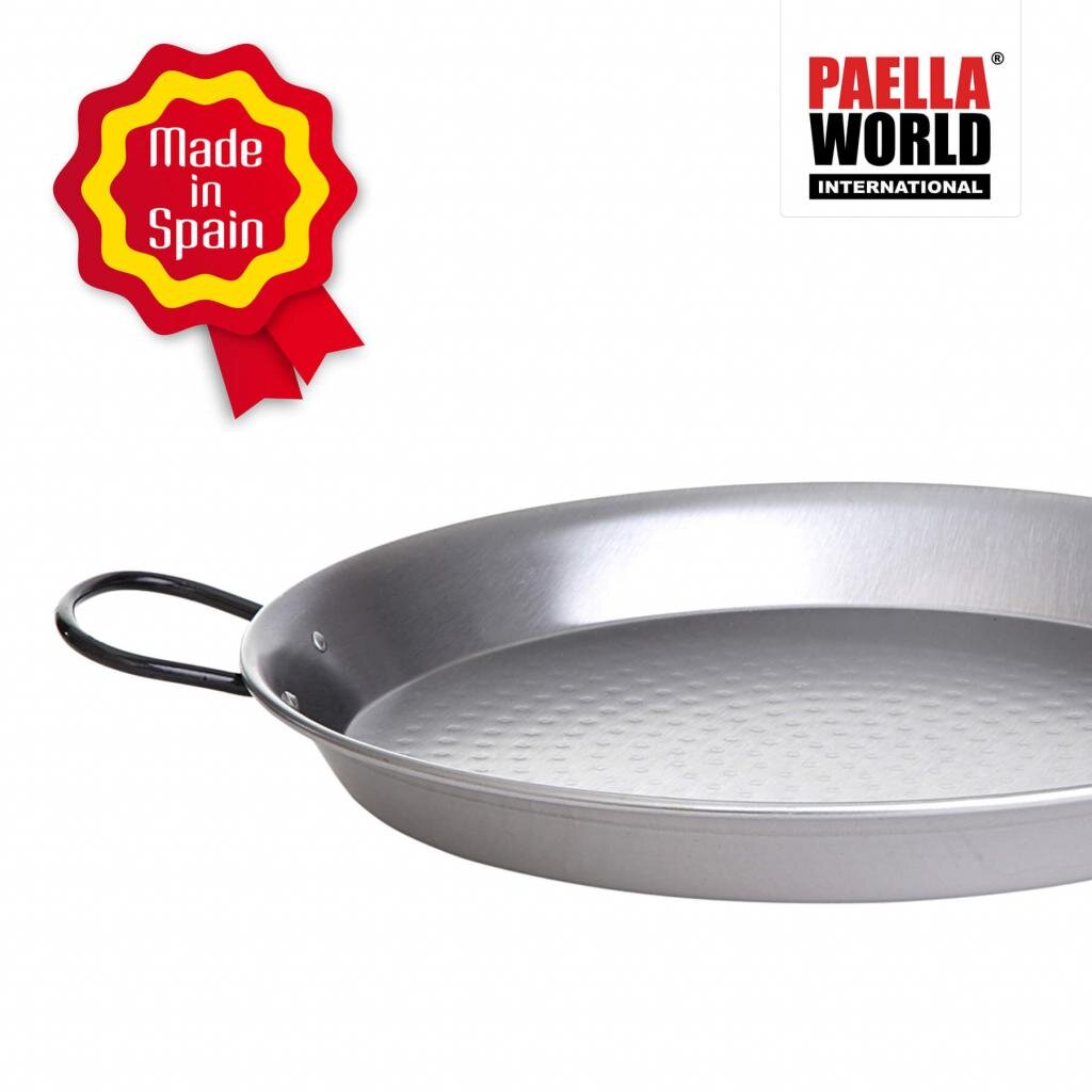 Original spanische Paelle Pfanne Typ 'Valencia' - leicht, Ø 60 cm, polierter Stahl, robust und preiswert: Ideal für Paella,