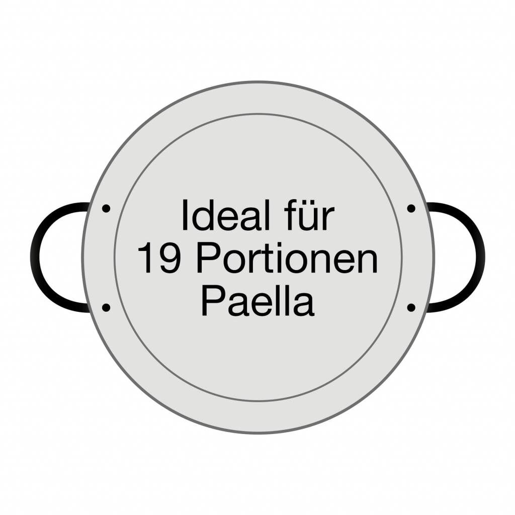 Original spanische Paelle Pfanne Typ 'Valencia' - leicht, Ø 60 cm, polierter Stahl, robust und preiswert: Ideal – Ansicht 4