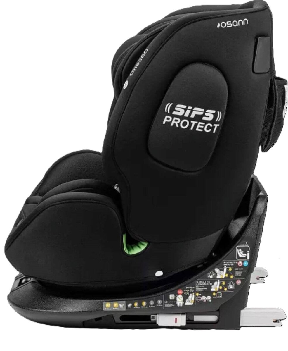 Osann One360 Kindersitz 40–150 cm – drehbarer Reboarder mit Isofix & Top-Tether, i-Size Autositz, All Black – Ansicht 4