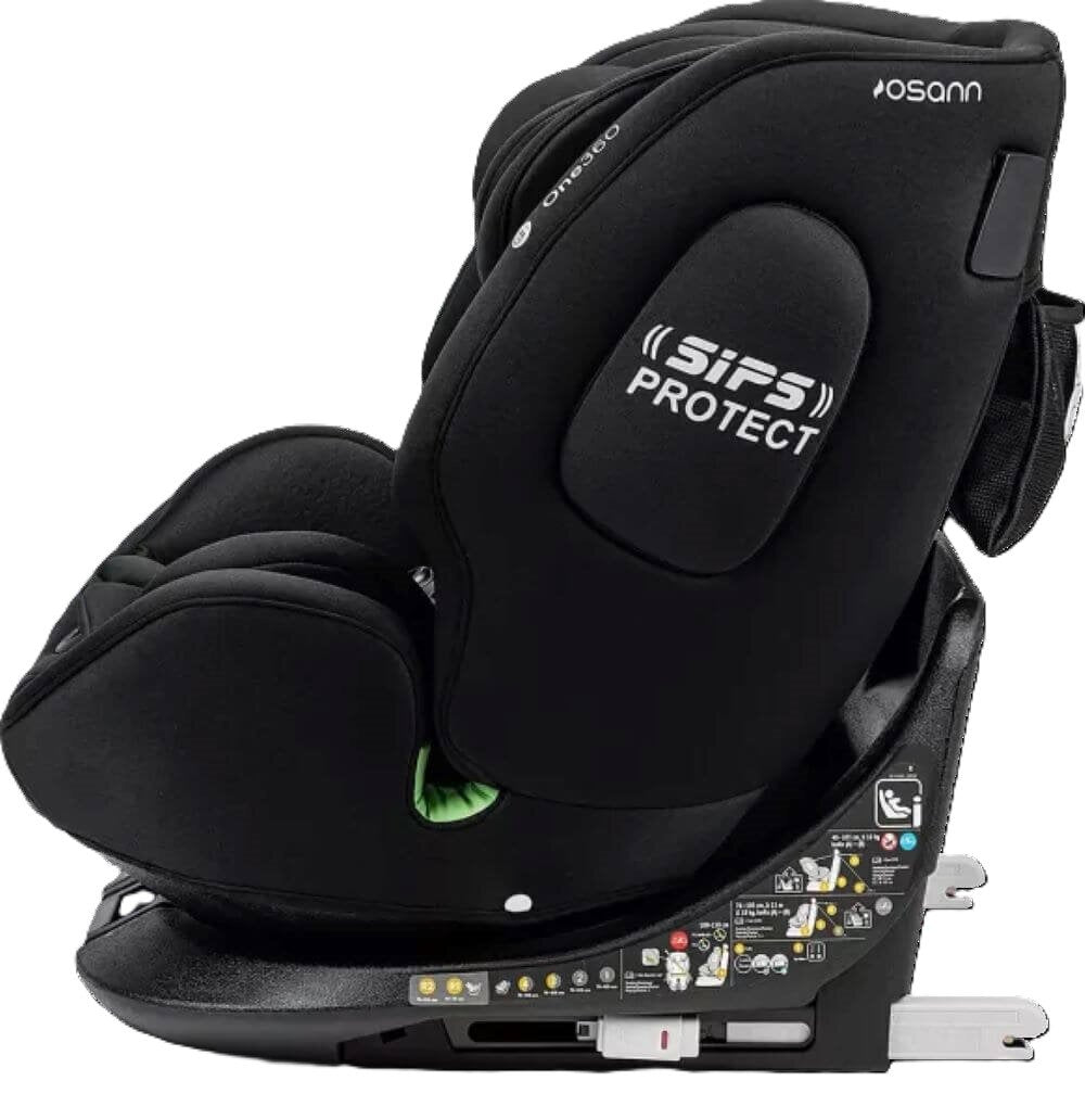 Osann One360 Kindersitz 40–150 cm – drehbarer Reboarder mit Isofix & Top-Tether, i-Size Autositz, All Black – Ansicht 5